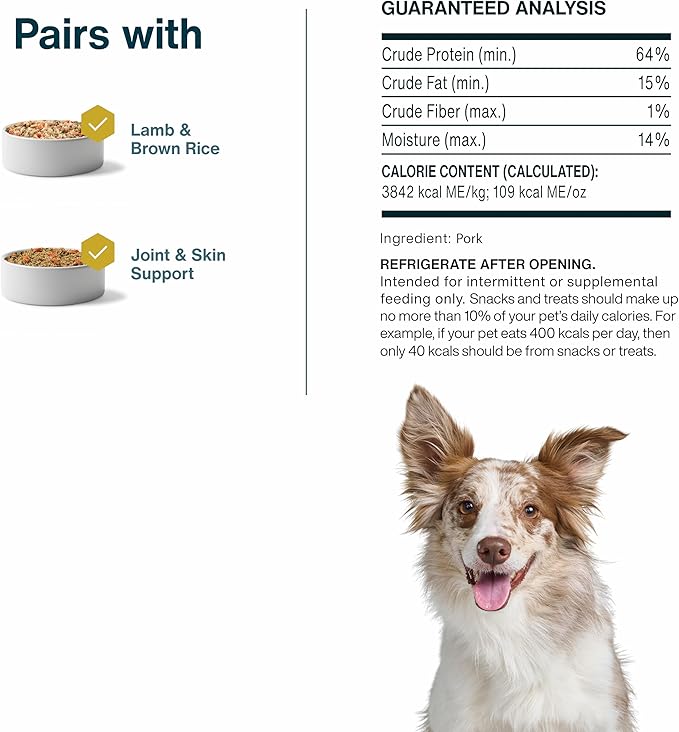 JustFoodForDogs Dog & Cat Treats - Pork(5 Oz)
