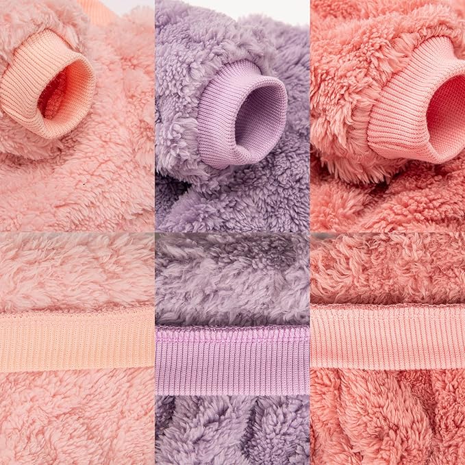 Dog Sweater, 3 Pack Dog Sweaters for Small Dogs or Cats, Girl or Boy, Warm Dog Clothes Shirt Coat for Winter Christmas (Pink, Purple, Rose Red, XX-Large)