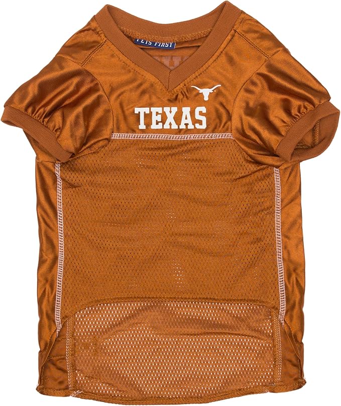 Pets First NCAA College Texas Longhorns Mesh Jersey for DOGS & CATS, XX-Large. Licensed Dog Jersey with your Favorite Football/Basketball College Team