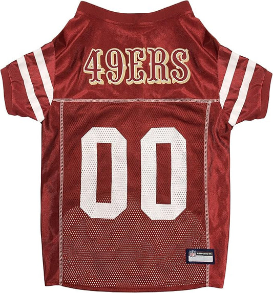Pets First NFL San Francisco 49ers Dog Jersey, Size 3X-Large, Football Shirt Costume for Pet, Dog Sports T-Shirt, NFL Team Clothing for Cats, Licensed Pet Apparel Available in 7 Sizes and 32 Teams