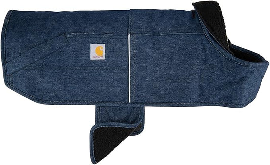 Carhartt Firm Duck Dog Chore Coat, Insulated Weather Resistant Jacket for Cold and Windy Conditions, Denim, X-Large