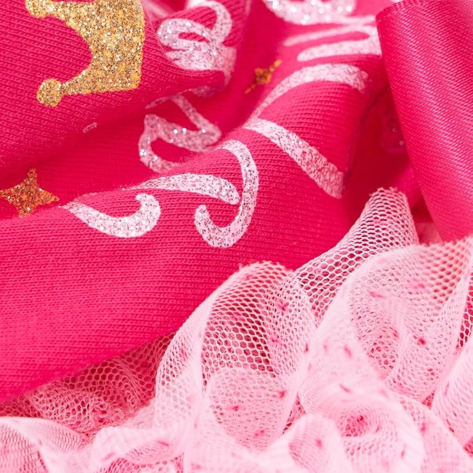 Fitwarm Barkday Queen Dog Tutu Dress, Birthday Clothes for Small Dogs Girl, Pet Outfit, Light Pink, Hot Pink, Small