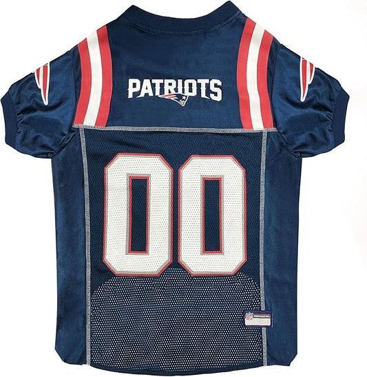 Pets First NFL New England Patriots Dog Jersey, Size XX-Large, Football Shirt Costume for Pet, Dog Sports T-Shirt, NFL Team Clothing for Cats, Licensed Pet Apparel Available in 7 Sizes and 32 Teams