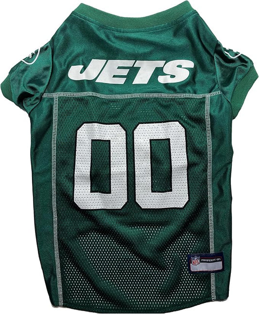 Pets First NFL New York Jets Dog Jersey, Size X-Large, Football Shirt Costume for Pet, Dog Sports T-Shirt, NFL Team Clothing for Cats, Licensed Pet Apparel Available in 7 Sizes and 32 Teams