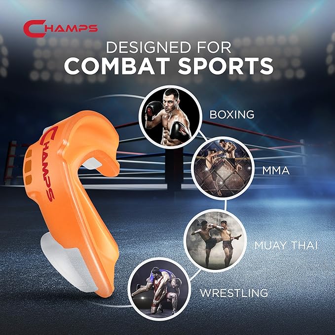 Breathable Mouthguard for Boxing, Jiu Jitsu, MMA, Muay Thai, Sports, and Wrestling. Easy Fit Boxing Mouthguard Super Tough MMA Mouthguard. Combat Sports Mouthpiece