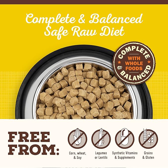 Primal Freeze Dried Puppy Dog Food, Pronto Mini Nuggets; Scoop & Serve, Complete & Balanced Meal; Also Use As Topper or Treat; Premium, Healthy, Grain Free, High Protein Raw Dog Food (16 oz)