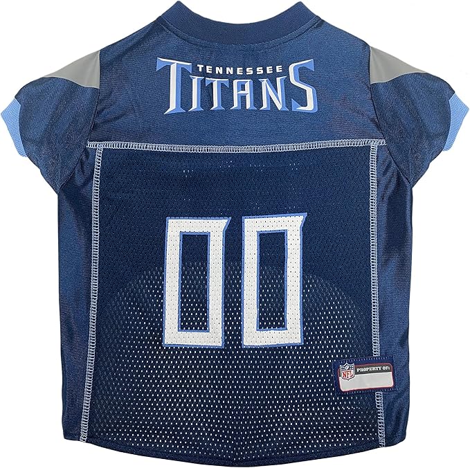 Pets First NFL Tennessee Titans Dog Jersey, Size X-Small, Football Shirt Costume for Pet, Dog Sports T-Shirt, NFL Team Clothing for Cats, Licensed Pet Apparel Available in 7 Sizes and 32 Teams
