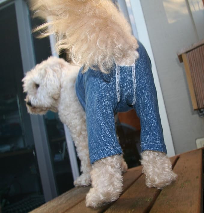 Original Dog Pants, E-Collar Alternative, Dog Diaper, Dog Pajamas, Medium Dog, Blue