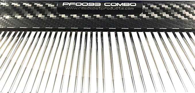 Resco USA-Made Wrap Comb for Pets, Combination, Carbon Fiber