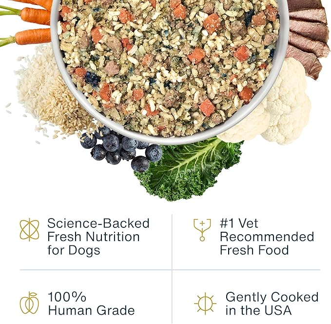 JustFoodForDogs Vet RX Frozen Fresh Prescription Dog Food, Human Grade, Vet Recommended Fresh Pet Meal or Toppers, Limited Ingredient, Prescription Diet, Renal Support 18 oz - 7 Pack