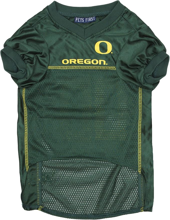 Pets First NCAA College Oregon Ducks Mesh Jersey for DOGS & CATS, Large. Licensed Dog Jersey with your Favorite Football/Basketball College Team