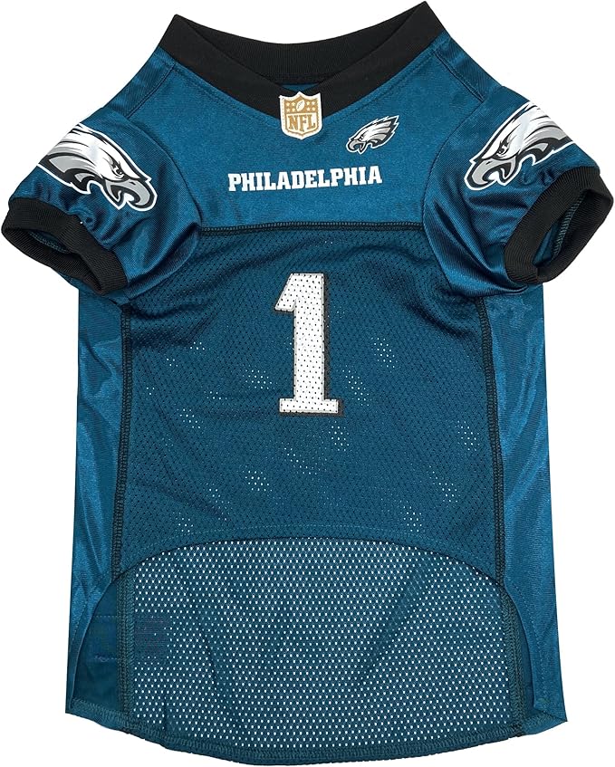 NFLPA Jaylen Hurts PET Jersey, NFL Dog Shirt, Size X-Large, Philadelphia Eagles Mesh Jersey for Dogs