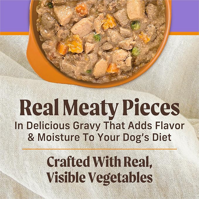 Merrick Grain Free Wet Puppy Food, Premium Soft And Gluten Free Canned Dog Food, Puppy Plate Chicken Recipe - (Pack of 12) 12.7 oz. Cans