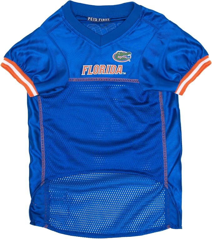 Pets First NCAA College Florida Gators Mesh Jersey for DOGS & CATS, X-Small.Licensed Dog Jersey with your Favorite Football/Basketball College Team