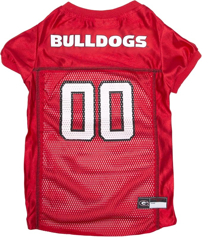 Pets First NCAA College Georgia Bulldogs Mesh Jersey for DOGS & CATS, Small.Licensed Dog Jersey with your Favorite Football/Basketball College Team