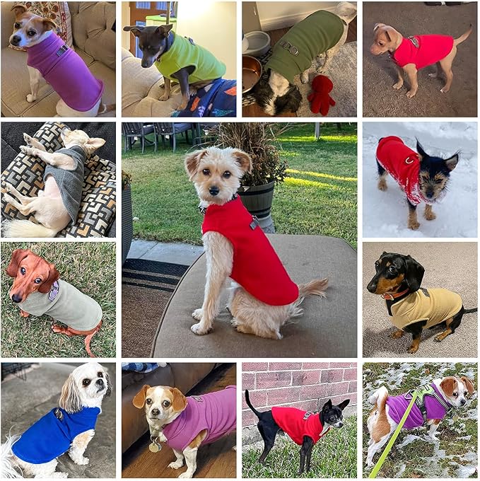 BEAUTYZOO Small Dog Sweater Fleece Vest Winter Jacket, D-Ring Leash Attachment for XS S Puppy Medium Sized Breeds Dogs, Cold Weather Dog Clothes Windproof Keep Warm, Pink XL