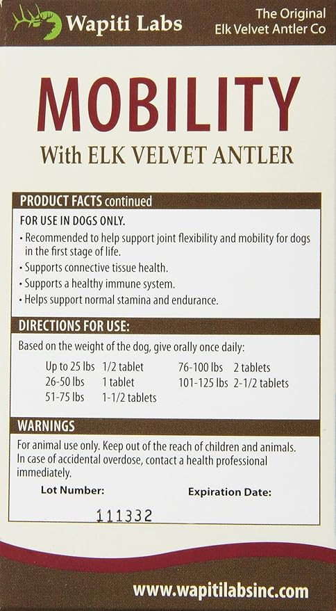 Dog Mobility 120 Count Tablet