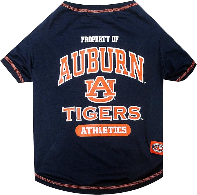 Pets First Collegiate Auburn Tigers Dog T-Shirt, X-Large. - Licensed Shirt for Pets Team Colored with Team Logos.- Premium Stretchable Materials for The Comfrot of Your Dog & Cat.