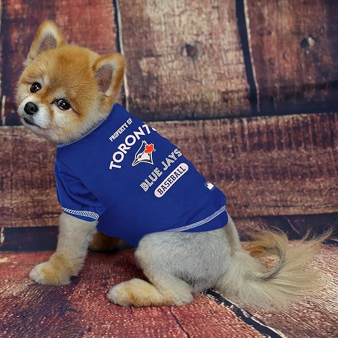 MLB Tee Shirt for Dogs & Cats - Toronto Blue Jays Dog T-Shirt, X-Small.