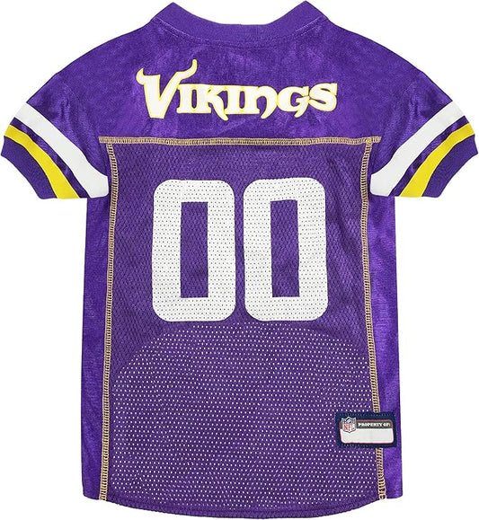 Pets First NFL Minnesota Vikings Dog Jersey, Size Large, Football Shirt Costume for Pet, Dog Sports T-Shirt, NFL Team Clothing for Cats, Licensed Pet Apparel Available in 7 Sizes and 32 Teams