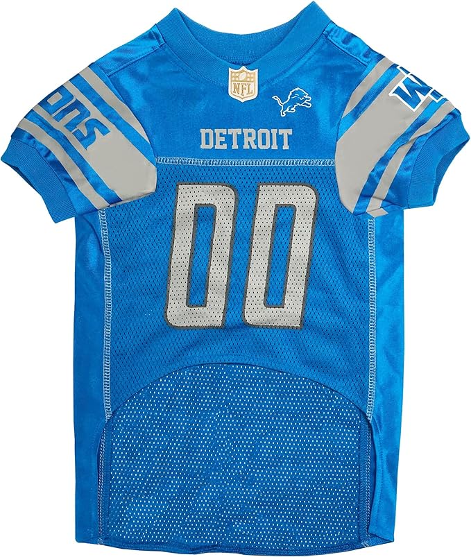 Pets First NFL Detroit Lions Dog Jersey, Size X-Large, Football Shirt Costume for Pet, Dog Sports T-Shirt, NFL Team Clothing for Cats, Licensed Pet Apparel Available in 7 Sizes and 32 Teams