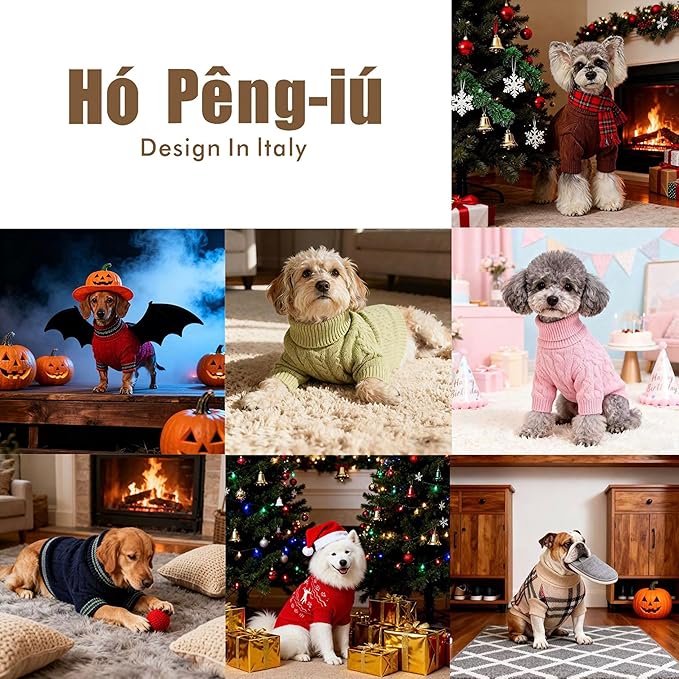 Small/Medium Dog Sweater, Warm Dog Winter Coat w/Sleeves, Comfortable High Neck & Leash Hole, Premium Dog Clothes for Labrador-Best for Holidays, Daily Walks XL Bright Red