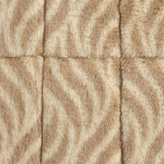 MidWest Homes for Pets QuiteTime Deluxe Wave Bolster Bed for Medium Dogs; Easily Machine Wash and Dry; Tan; 30"; 40230-WVTN