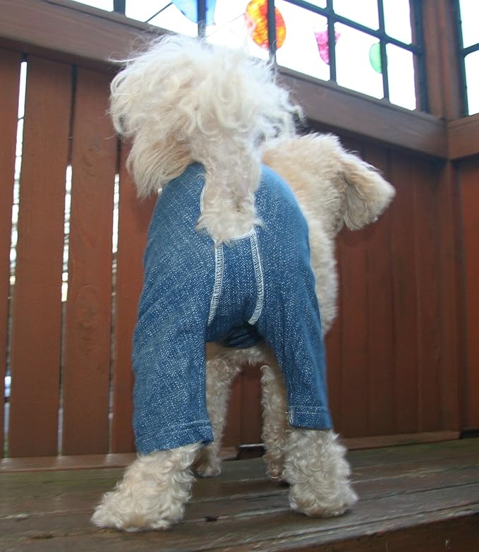 Original Dog Pants, E-Collar Alternative, Dog Diaper, Pajamas - Large, Blue