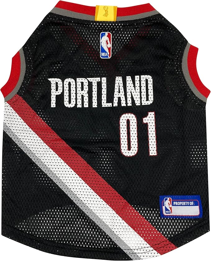 Pets First NBA Portland Trailblazers Dog Jersey, Large - Tank Top Basketball Pet Jersey