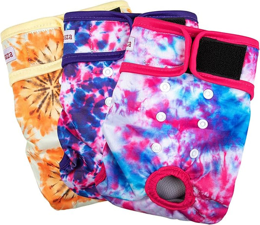 Female Dogs Diapers Belly Bands, Washable Reusable Female Doggy Wraps Panties for Doggie Puppy Pooping Potty Training Heat Incontinence Marking Pañal para Perro Small
