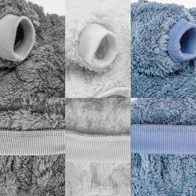 Dog Sweater, 3 Pack Dog Sweaters for Small Dogs or Cats, Girl or Boy, Warm Dog Clothes Shirt Coat for Winter Christmas (Light Grey, Light Blue, White, Large)