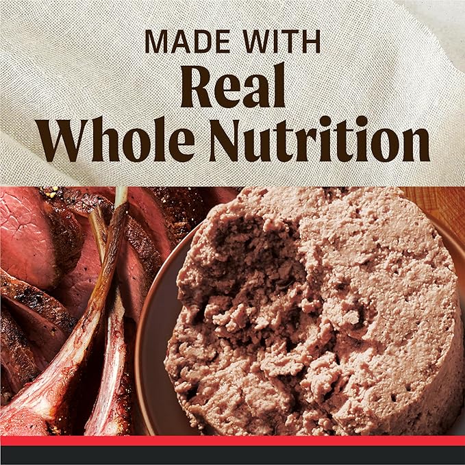 Merrick Grain Free Premium And Natural Canned Dog Food, Soft And Healthy Poultry Free Wet Recipe, Real Beef Lamb And Bison - (Pack of 12) 12.7 oz. Cans