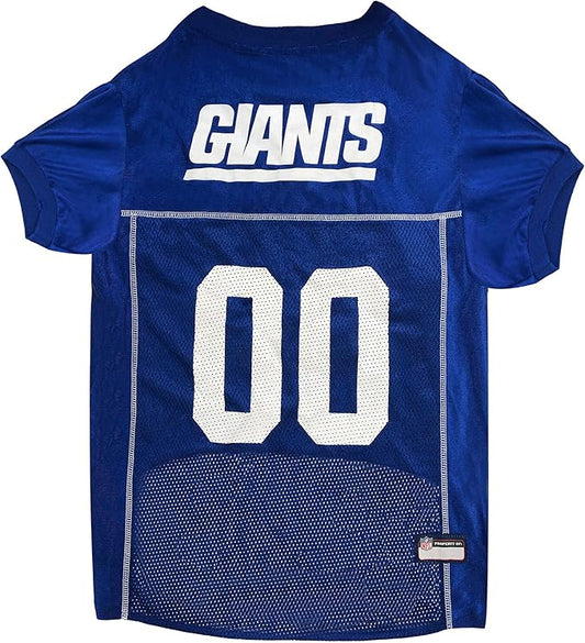 Pets First NFL New York Giants Dog Jersey, Size Medium, Football Shirt Costume for Pet, Dog Sports T-Shirt, NFL Team Clothing for Cats, Licensed Pet Apparel Available in 7 Sizes and 32 Teams
