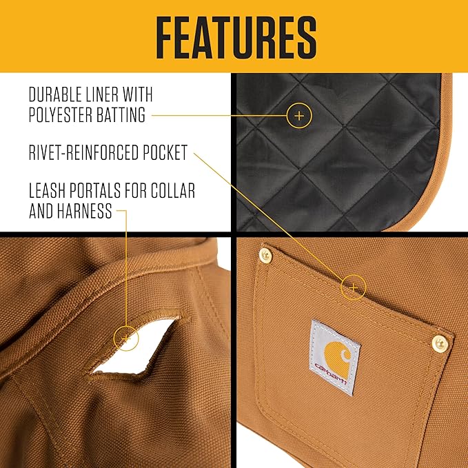 Carhartt Firm Duck Dog Chore Coat, Insulated Weather Resistant Jacket for Cold and Windy Conditions, Carhartt Brown, Small