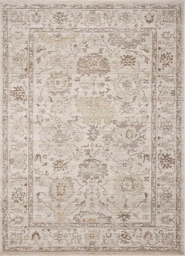 Loloi Magnolia Home by Joanna Gaines Pace Collection PAC-01 Natural/Stone 9'-6" x 9'-6" Round Area Rug