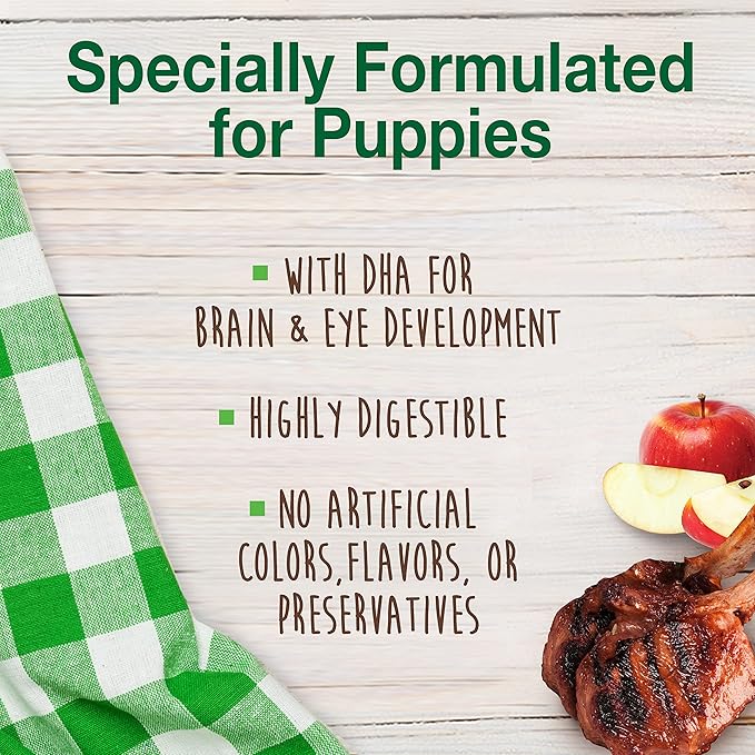 Nylabone Healthy Edibles Natural Puppy Chews Long Lasting Lamb & Apple Flavor Treats for Puppies, X-Large/Souper (1 Count)