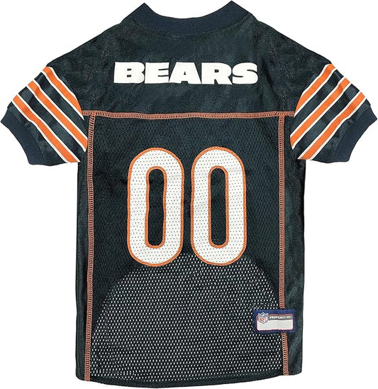Pets First NFL Chicago Bears Dog Jersey, Size Small. Best Football Shirt Costume for Dogs & Cats. Licensed Pet Apparel