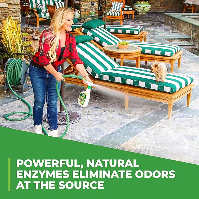 Simple Green Outdoor Odor Eliminator for Pets, Dogs, 1 gallon Refill - Ideal for Artificial Lawns & Patio, Milky White (Pack of 4)