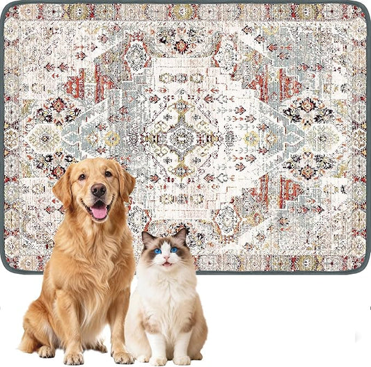 Washable Pee Pads for Dogs, Reusable Puppy Potty Training Pads, Ultra-Absorbent Thick Waterproof Leak-Proof Non-Slip Pads & Mat for Crate, Playpen, Floor, Whelping & Housebreaking , 2 Pack 36"x48"