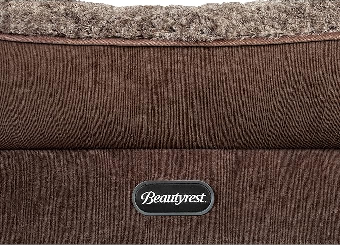 Beautyrest Ultra Plush Cuddler Dog Bed (Medium, Brown)