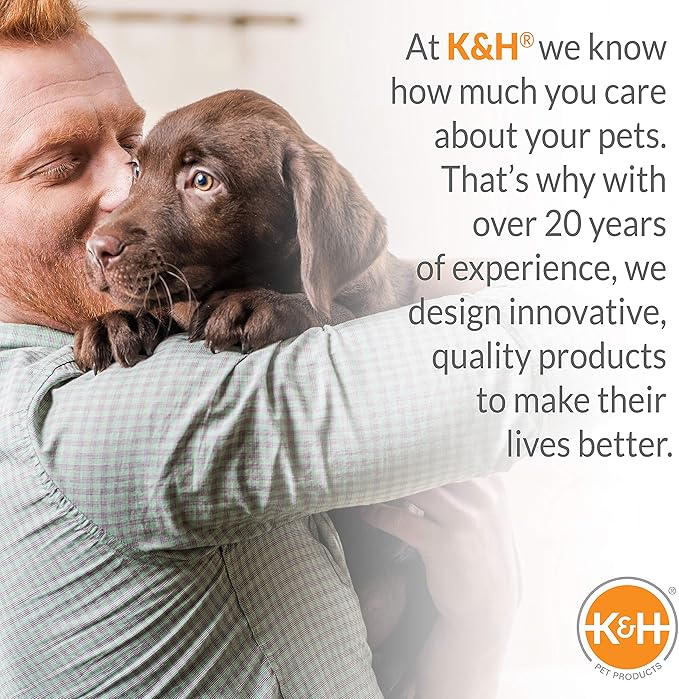 K&H Pet Products Self-Warming Dog Crate Pad, Self Heating Cat Mat, Portable, Machine Washable, No Electric Needed, Adjustable Fit, Non-Slip, Great for Cat Window Perches - Extra-Small 14 X 22in Mocha
