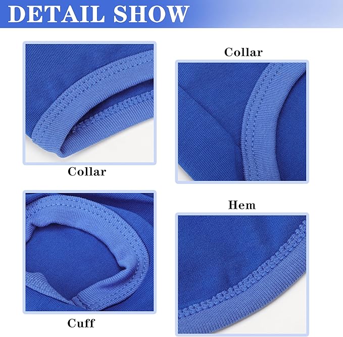 Stylish Cotton Dog Shirt with Print, Soft & Breathable, All-Season Comfort, Fits Most Breeds - Perfect Pet Apparel for Small, Medium, Large Dogs.Blue&l