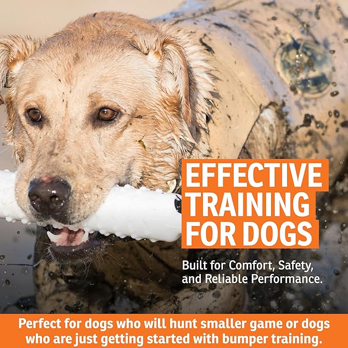 SportDOG White Plastic Dummies - Durable Soft Plastic Retriever & Hunting Bumper Training Accessory - Non-Toxic Weatherproof Material - High-Visibility Color