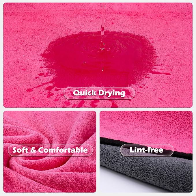 MICOOYO Dog Towels for Drying Dogs 3 Pack, Ultra Absorbent Microfiber Pet Bath Blanket | Quick Dry Towel for Dogs and Cats, 11.8”x23.6, S