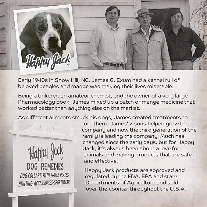 Happy Jack Kennel Dip Dog Flea and Tick Treatment & Prevention, Made in USA, Spray Yard & Home 30-Day Control, Kills Fleas, Ticks, Deer Ticks, Mange, Lice, for Puppies, Small to Large Dogs (8 oz)