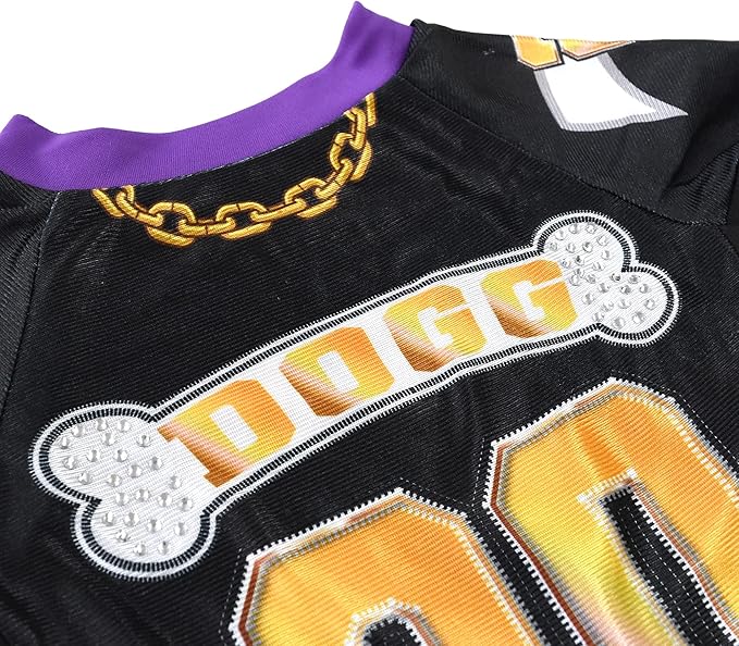 Snoop Doggie Doggs Deluxe Pet Jersey, Off The Chain, Large