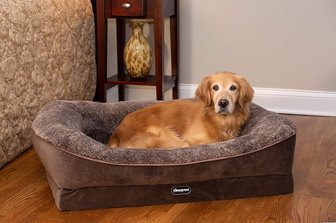 Beautyrest Ultra Plush Cuddler Dog Bed (Large, Brown)