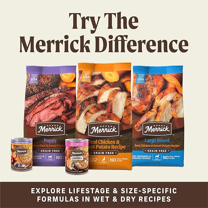 Merrick Power Bites Natural Soft And Chewy Real Meat Dog Treats, Grain Free Snack With Real Chicken Recipe - 6 oz. Bag