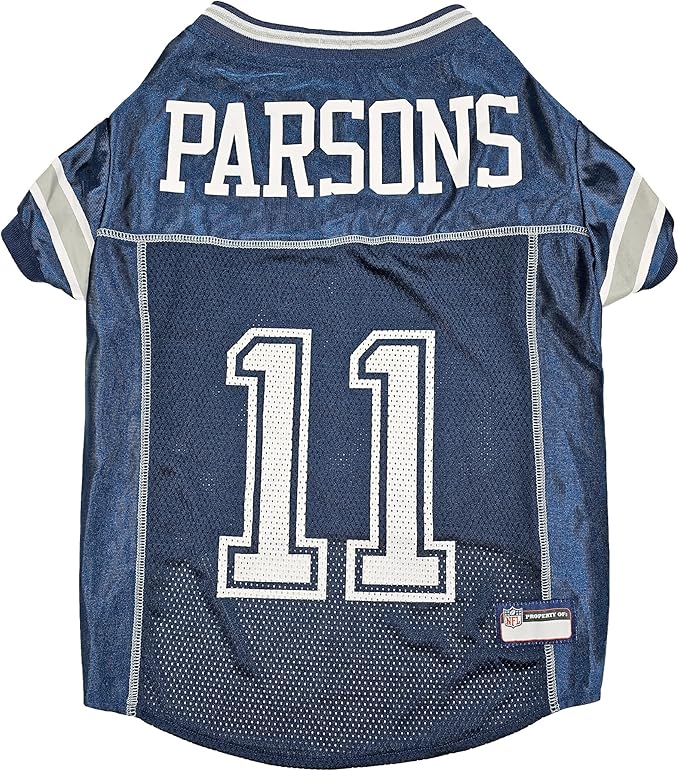 NFLPA Micah Parsons PET Jersey, NFL Dog Shirt, Size Medium, Dallas Cowboys Mesh Jersey for Dogs