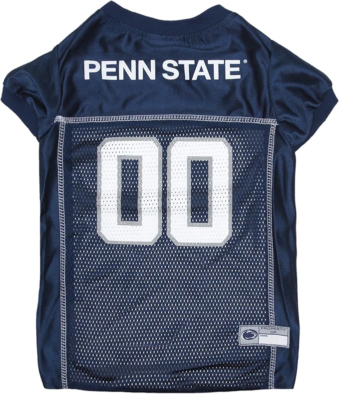 Pets First NCAA College Penn State Nittany Lions Mesh Jersey for DOGS & CATS, X-Small.Licensed Dog Jersey with your Favorite Football/Basketball College Team